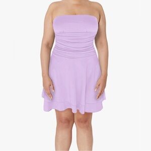 New! Lavender Strapless Dress